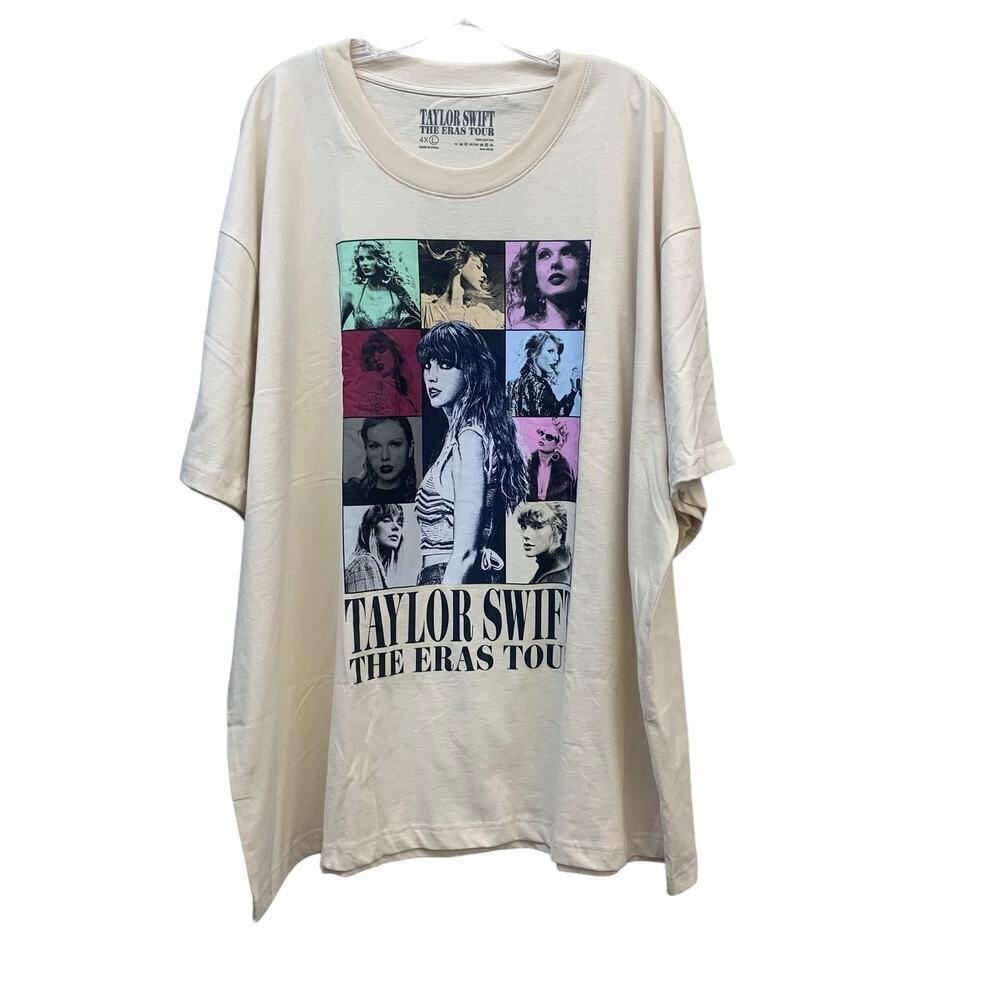 Eras Tour T-Shirt Beige - Size 4x Taylor Swift